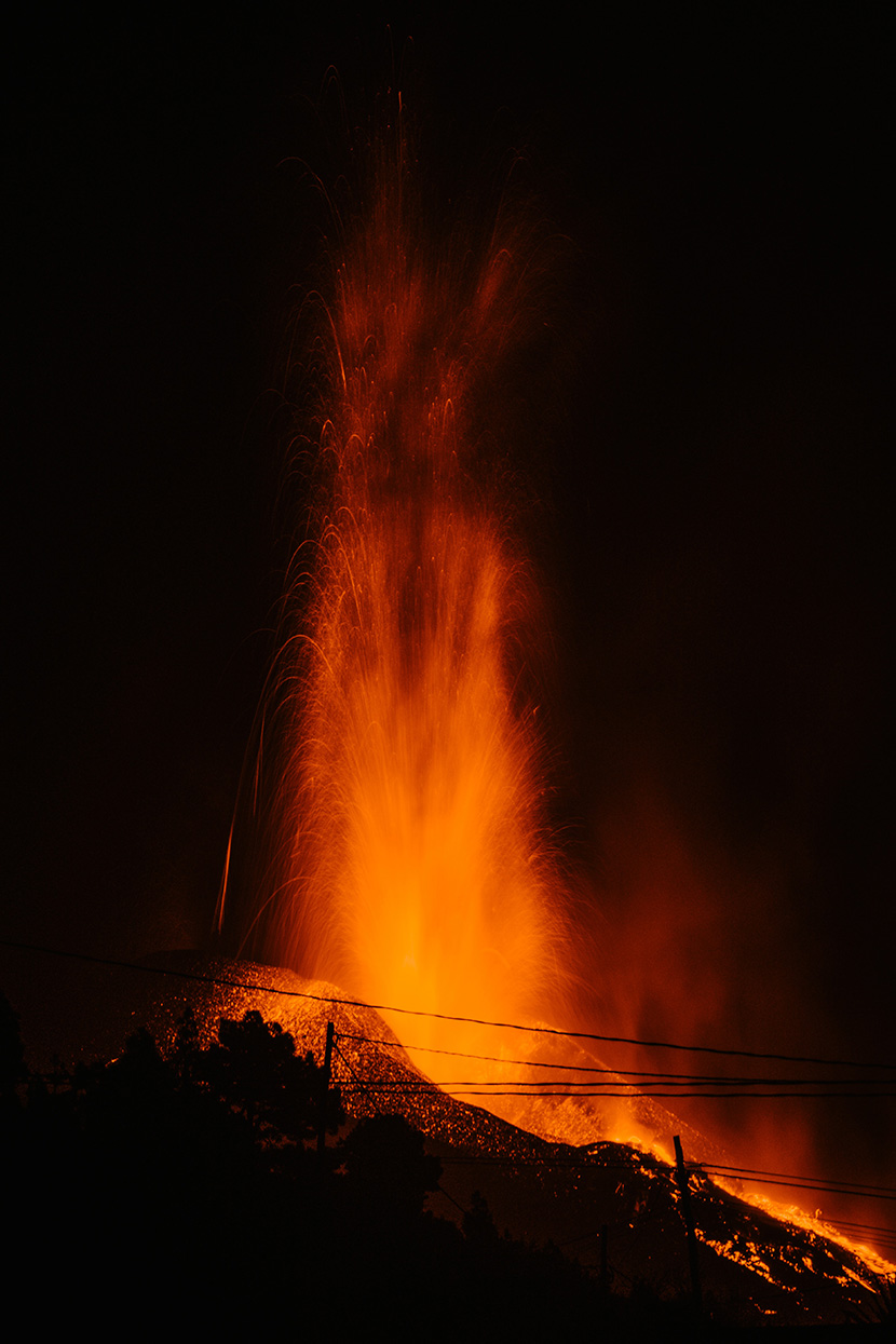 火山喷发的瞬间